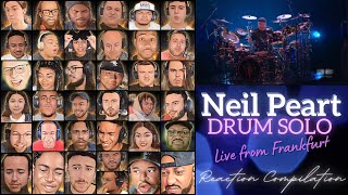 REACTION MONTAGE | Neil Peart Drum Solo  Rush Live in Frankfurt | First Time Compilation (Descrip.)