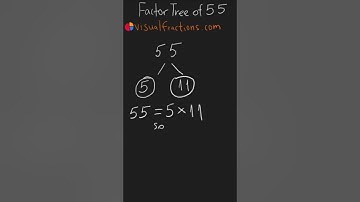 Factors of 55: Prime Factorization Using a Factor Tree #mathshorts #math #mathtricks #factorization