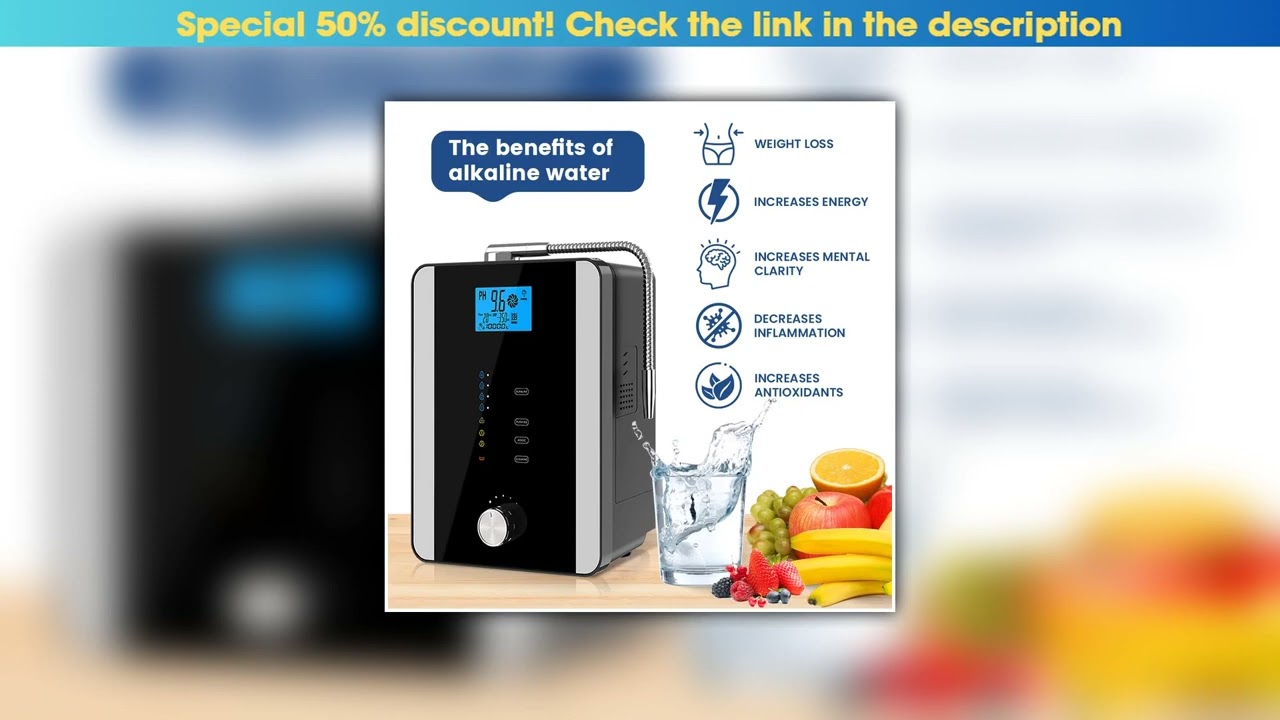 Flash Sale CAWOLO Alkaline Water Ionizer Machine PH Water Device Alkaline Water Dispenser 11 Plates