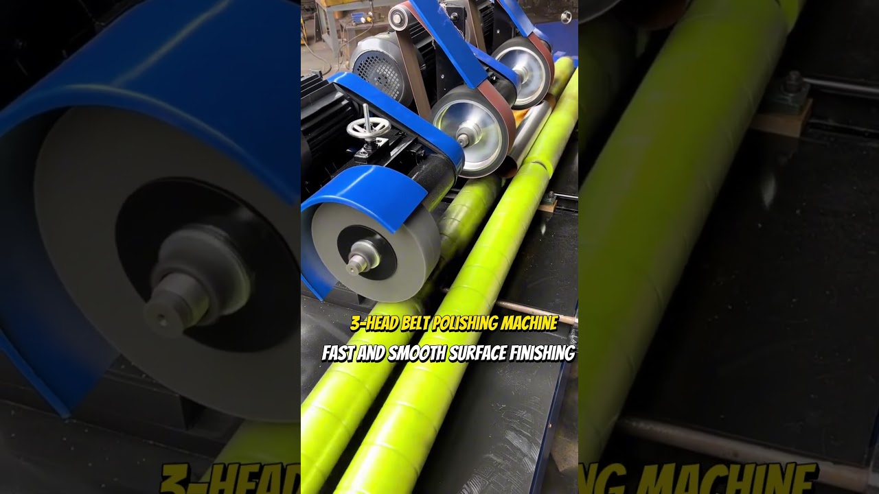 3-Head Belt Polishing Machine — Fast and Smooth Surface Finishing 