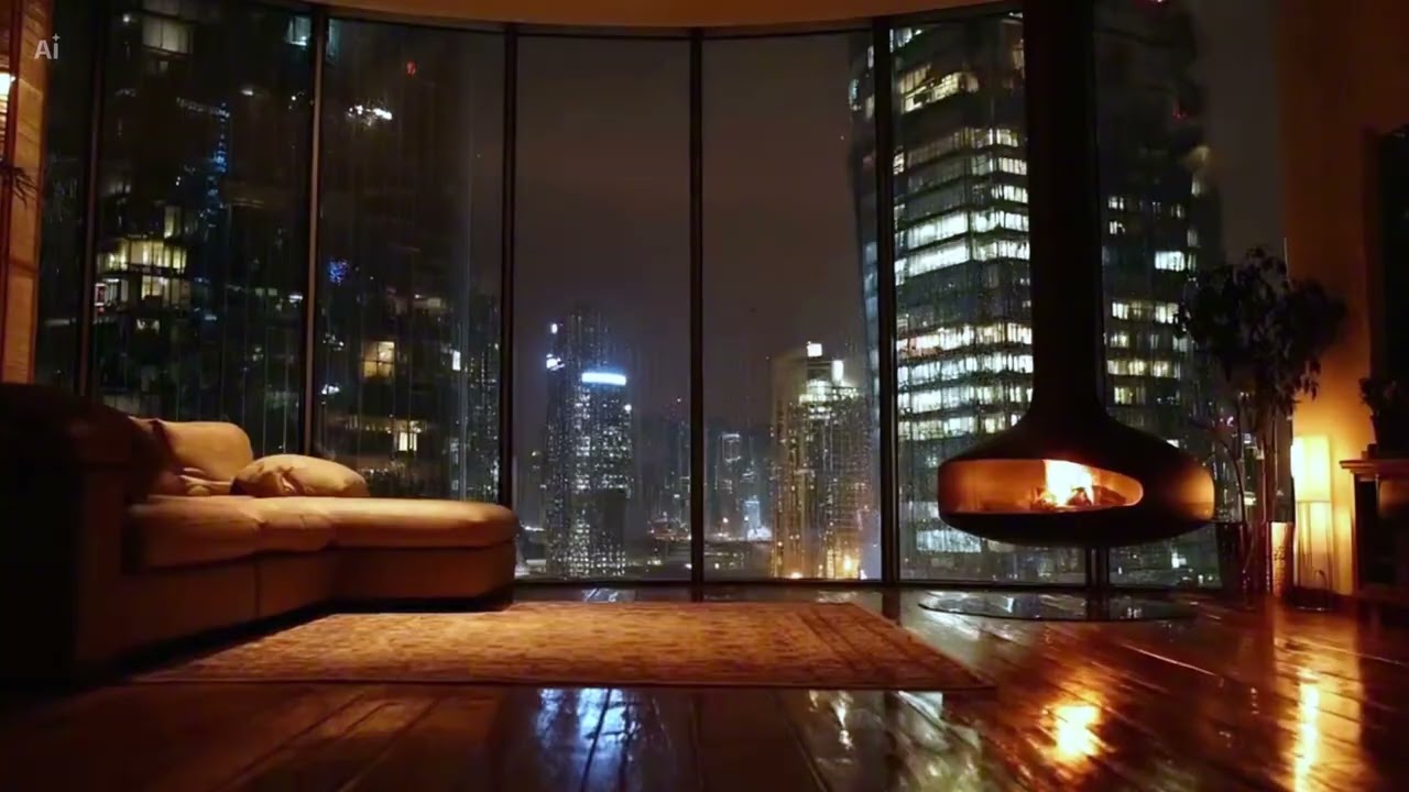 Rain Sounds in a High-Rise Apartment 🌧️ | 3 Hours for Sleep & Focus