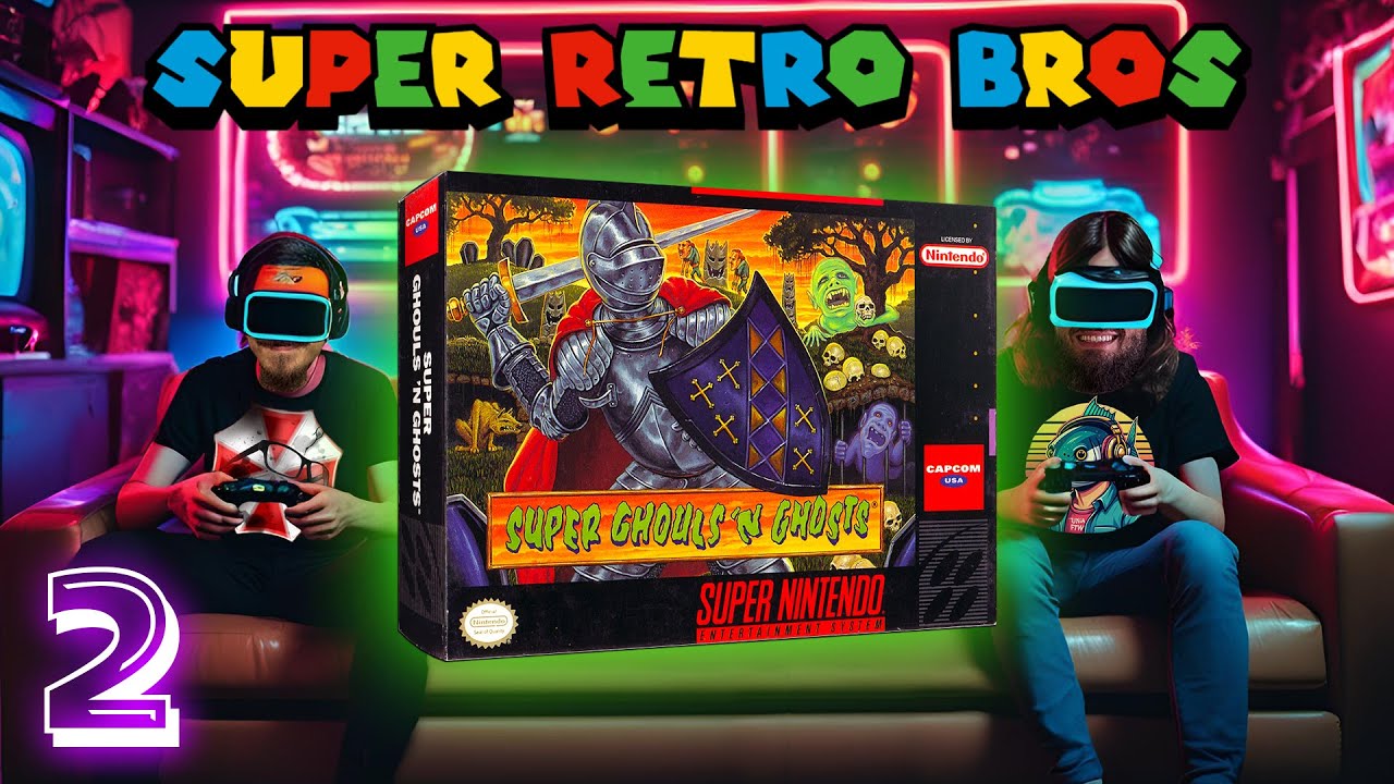 LETS PLAY Super Ghouls 'n Ghosts (SNES) Playthrough 2 | Super Retro Bros