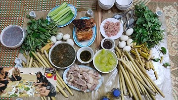 THỊT DÚI NẤU GIẢ CẦY ĐÁNH TIẾT CANH ĂN MĂNG LAU Ở MƯỜNG LA - SƠN LA 