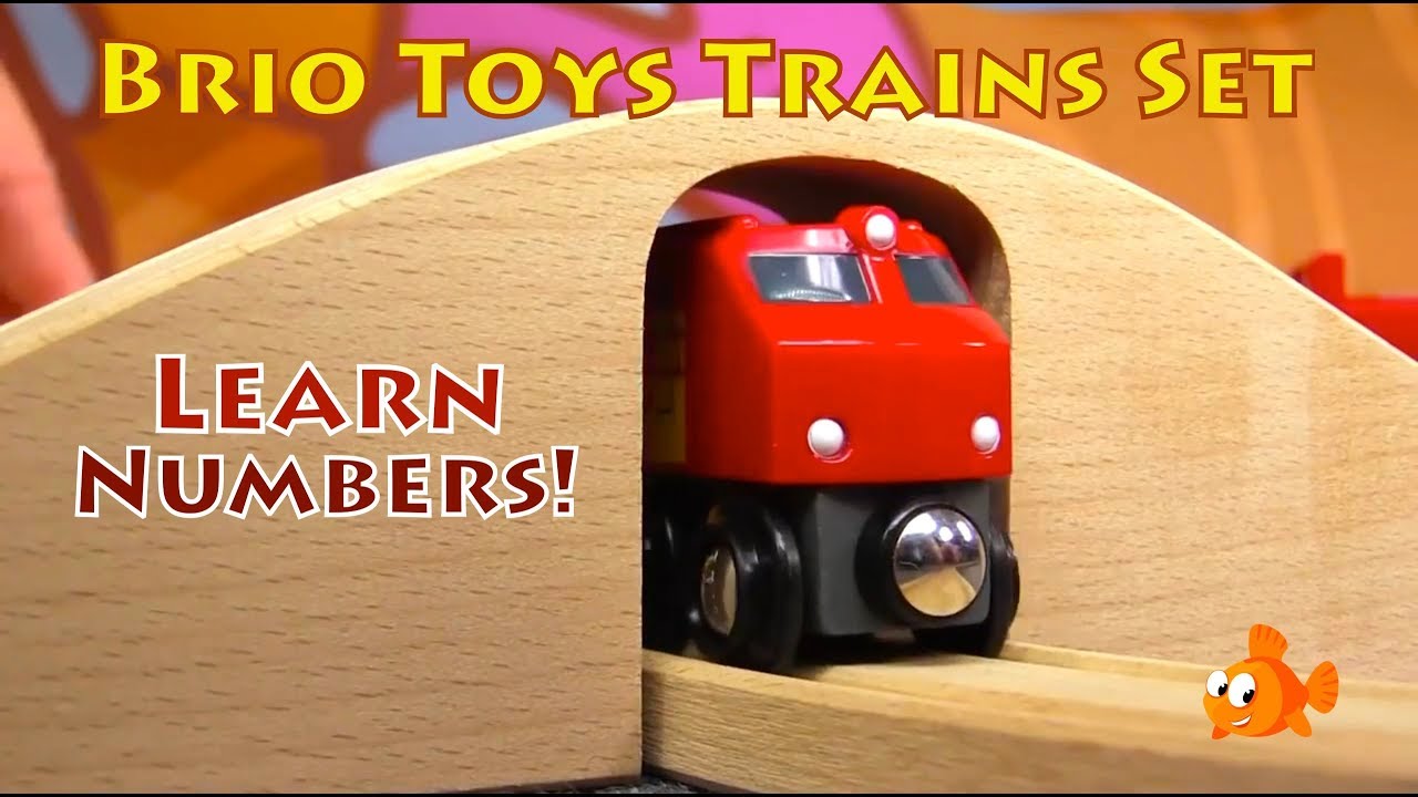Toy TRAINS SET! (Toy Railway Trains) BRIO Toys Learn Numbers (2