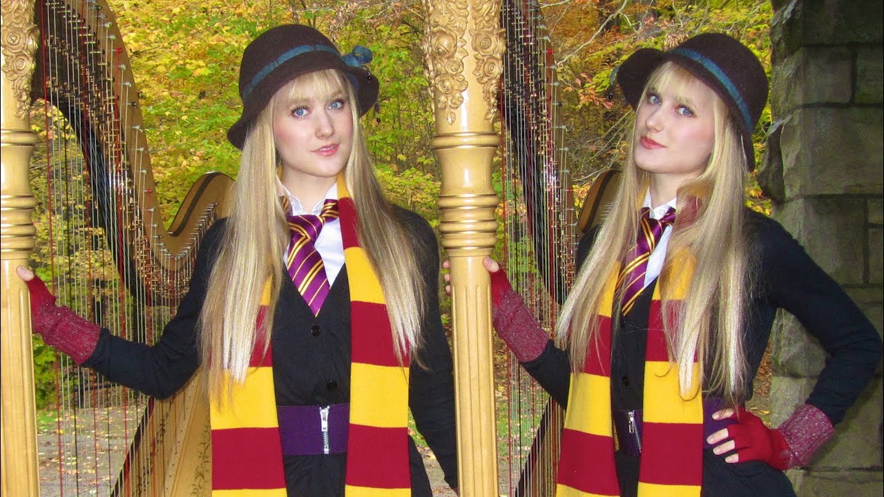 HARRY POTTER (Hedwig's Theme) Harp Twins