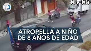 Motociclista atropella a niño de ocho años y se fuga