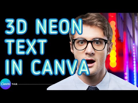 3D Neon Text Effect Canva Tutorial