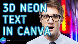 3D Neon Text Effect Canva Tutorial