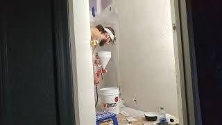 $20 Harbor Freight spray texture gun timelapse