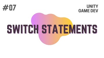 How To Make A Game | Unity C# - Switch Statement | Unity Tutorial | Game Development | Unity 2D