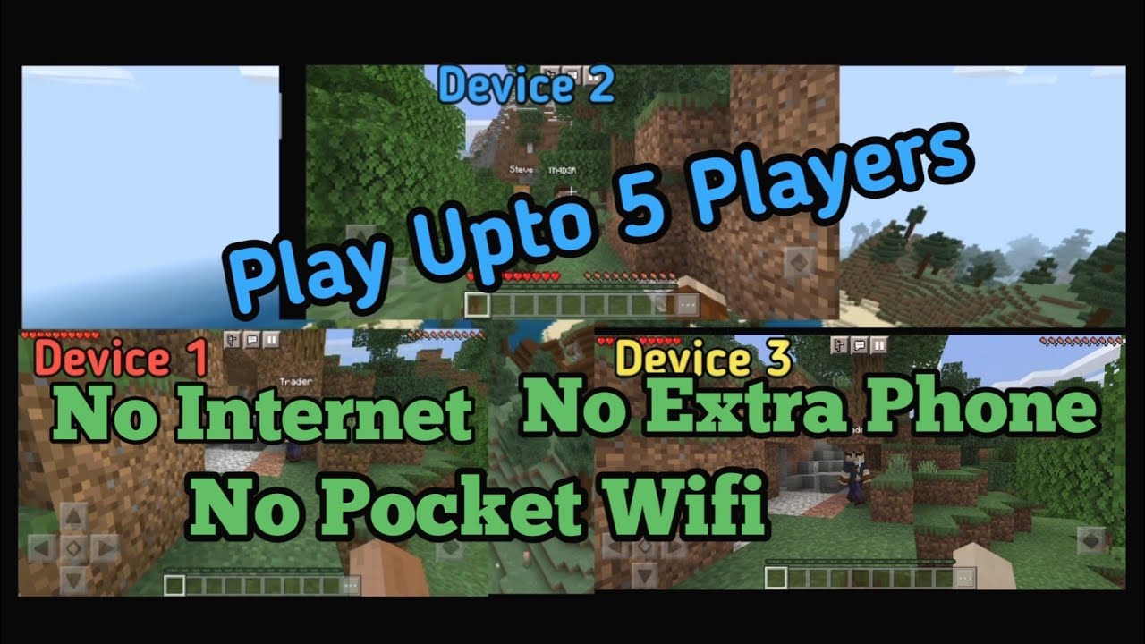 How To Play Minecraft Multiplayer Offline Upto 5 Players Lan Wifi