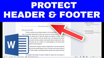 How to PROTECT HEADER & FOOTER Areas in WORD (To Prevent Editing)
