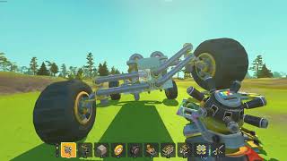 HOW TO MAKE A DOUBLE WISHBONE SUSPENSION WITH OUT THE SUSPENSION GLITCH IN SCRAP MECHANIC.