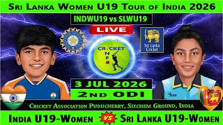 India U19 Women vs Sri Lanka U19 Women | INDWU19 vs SLWU19 Live | 2nd ODI of SLU19-W vs INDU19-W