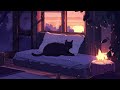 Sleepy vibes lofi  listen to it to escape from a hard day with my cat  beats to sleep  chill to