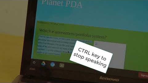 Chrome OS accessibility 2   select to speak
