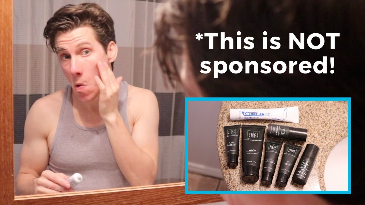 Best Men's Skin Care Routine for 2017 (Tiege Hanley + Differin Gel) YouTube