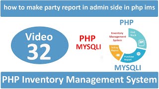 how to make party report in admin side in php ims