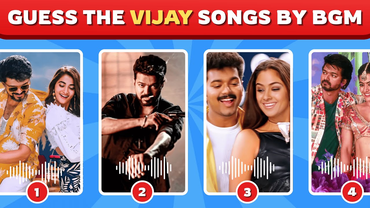 Guess the Vijay Song by BGM | Thalapathy Vijay Songs Quiz Challenge | Guess the Song by BGM | Quiz