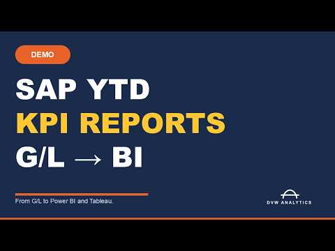 SAP Year-to-Date KPI Reporting in Alteryx | G/L to Power BI & Tableau