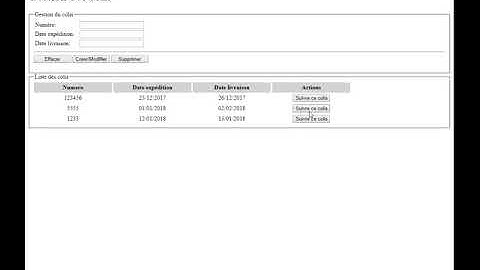 [Démo] Gestion de colis