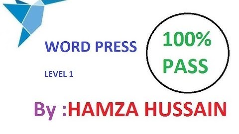 Freelancer.com WordPress Level 1 Exam 2017 | WordPress Level 1 Skills Test with Answers 2017