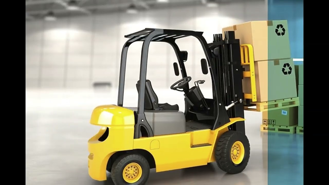 Warehouse forklift 3D Animation test