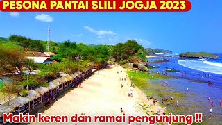 PANTAI SLILI GUNUNG KIDUL YOGYAKARTA‼️ WISATA PANTAI HITS JOGJA YANG RAMAI DENGAN PENGUNJUNG 2023‼️