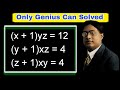 Math Olympiad | A Nice Algebra Math Problem | Find the Value of x, y and z