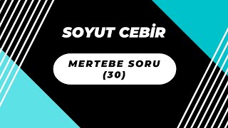 Soyut Cebir Mertebe Soru 30