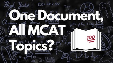 One Document With All MCAT Topics | MCAT