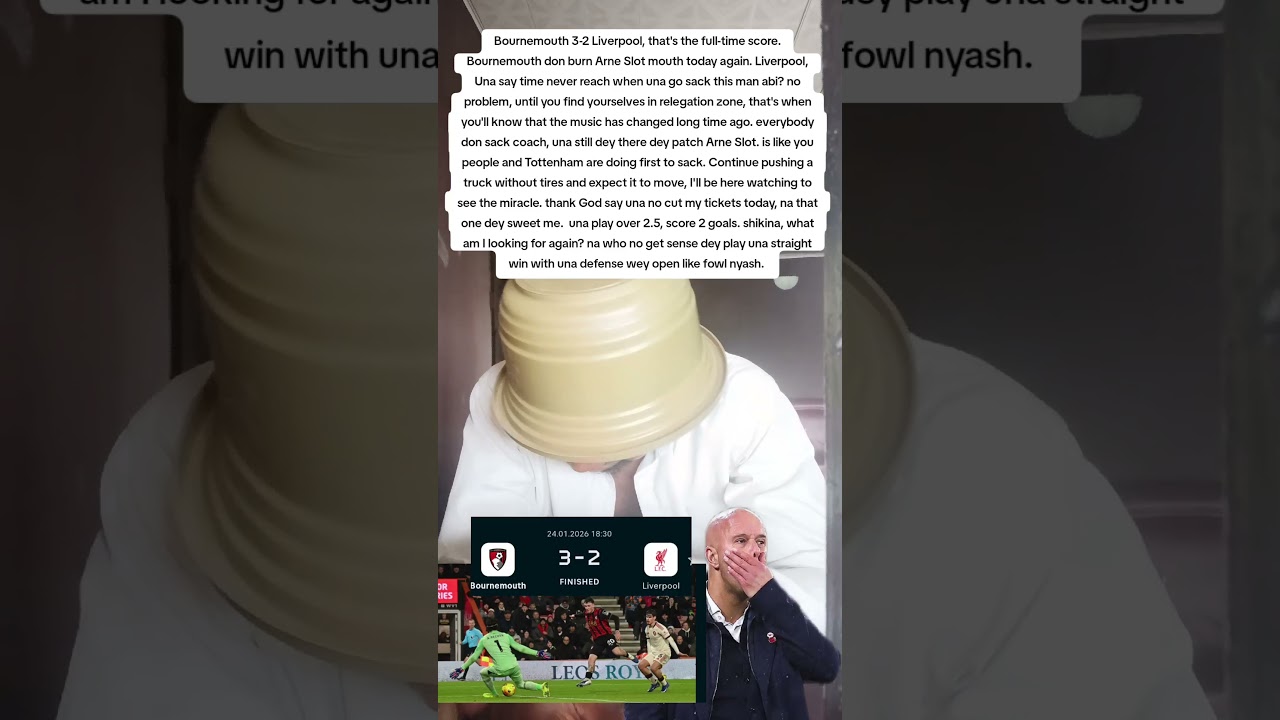 BOURNEMOUTH 3-2 LIVERPOOL, ENGLISH PREMIER LEAGUE. 