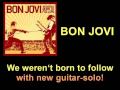 We weren't born to follow (Bon Jovi) - NEW GUITAR SOLO