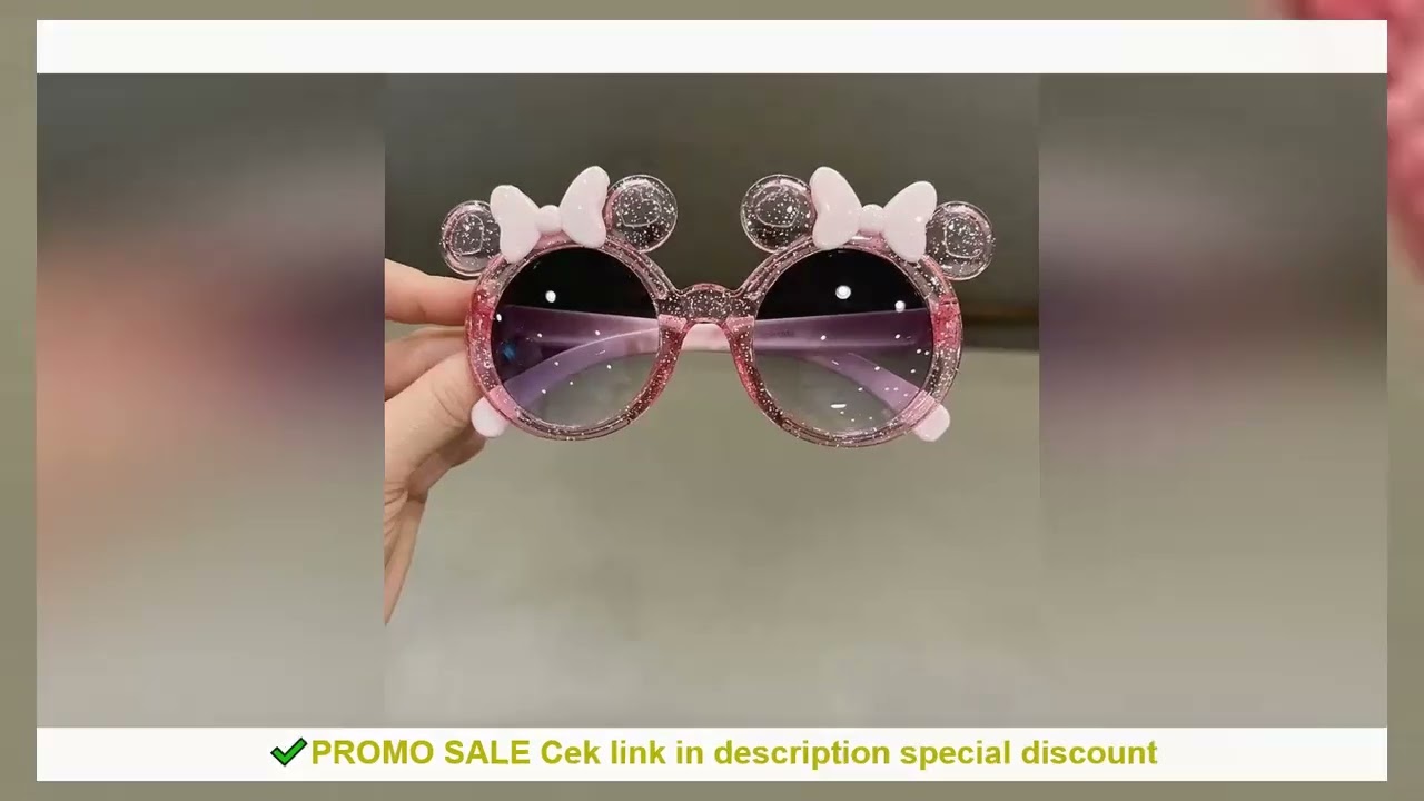 New Cute Crystal Bow Girls Children Sunglasses Fashion Trend Personalized Cartoon Sun Glasses Kids S