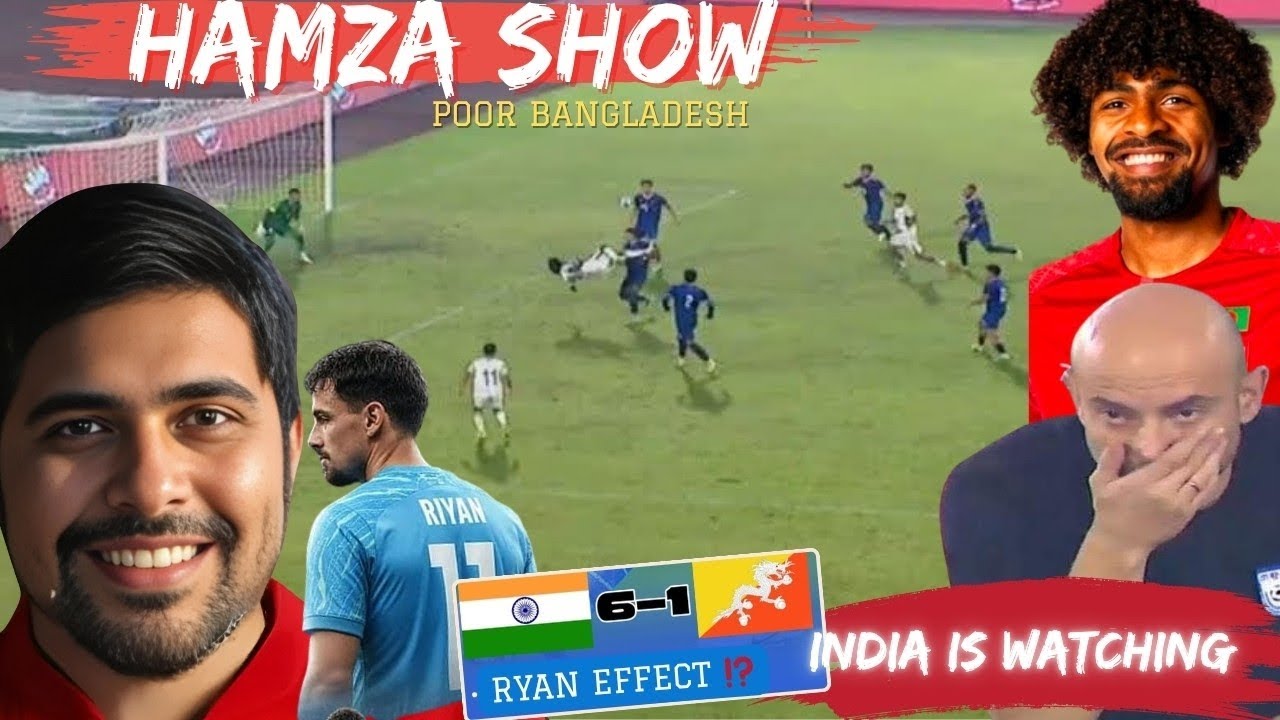 ISL START DATE 💥 Ryan EFFECT India 6-1 Bhutan 💫 Hamza Goal vs Nepal🌟 Poor Bangladesh 