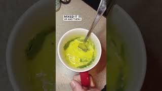 Easy Pesto Scrambled Eggs in the Microwave