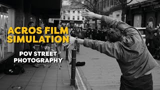 Acros Film Simluation Fujifilm x100v POV Street Photography | Black and White