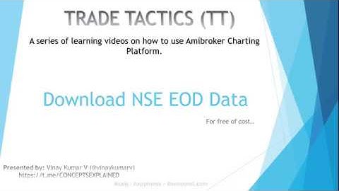 01 How to download bhavcopy data for free