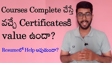 Certificate role in placements | Information in telugu | Certificate Value in telugu | Vamsi Bhavani