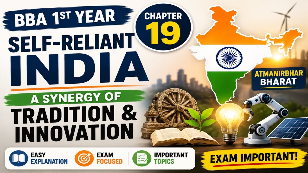 Self-Reliant India Explained | Tradition + Innovation Full Notes - YouTube