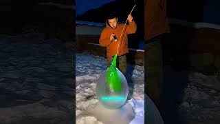 How a Balloon Turns Into a Frozen Lantern! 🤯❄️