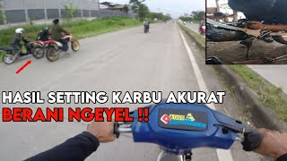 SETTING KARBULATOR AKURAT LAWAN CRF 150 PUN JADI !! SATRIA 2 TAK VLOG