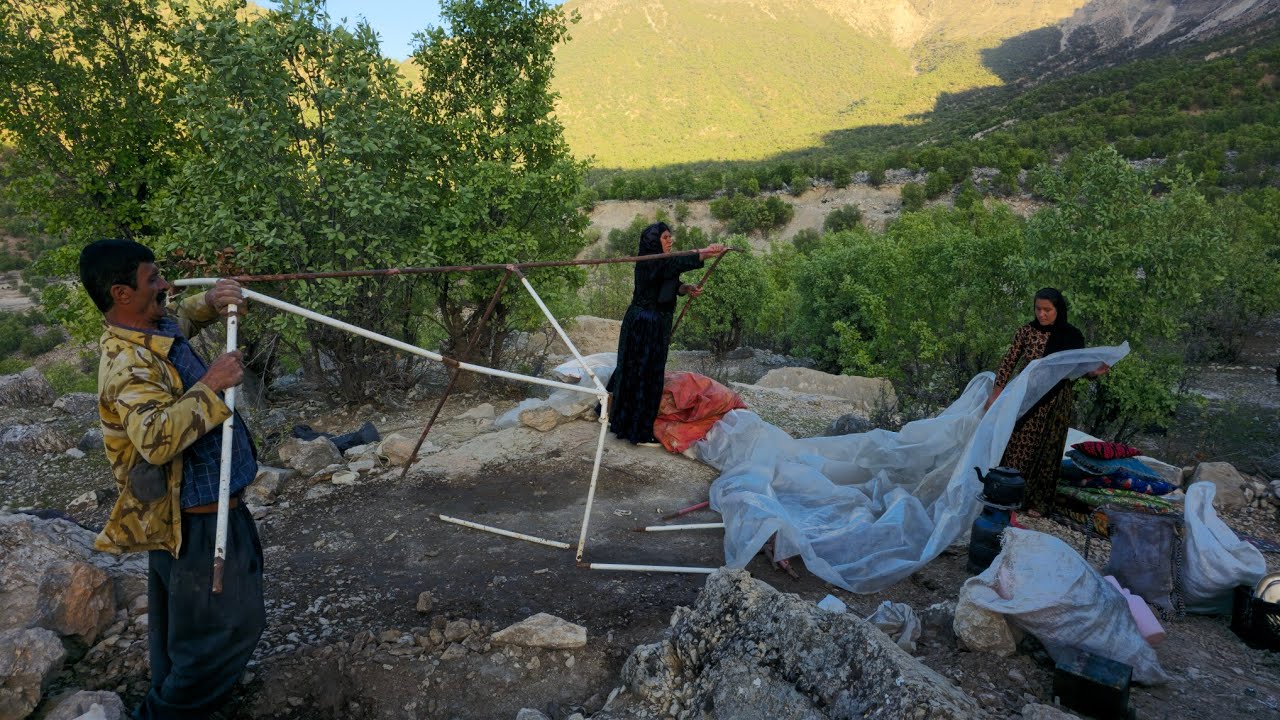 Travel of nomads with livestock to cold areas  Life challenges of Ali and Bagham Jan