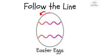 Follow the Line: Easter Egg | Fine Motor Tracing Activity | Double Waves