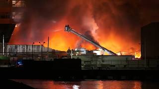 Massive fire rips through factories in Brooklyn
