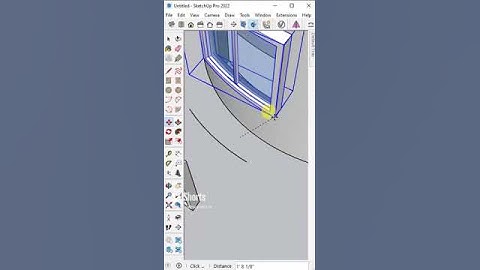 Curved Window using Shape Bender#plugin  #sketchup #shorts