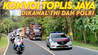 Konvoi Truk TOPLIS JAYA Dikawal TNI POLRI Bikin Geger Jalur Selatan Menuju Bandung