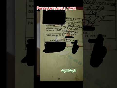 Passport Haïtien 1978 