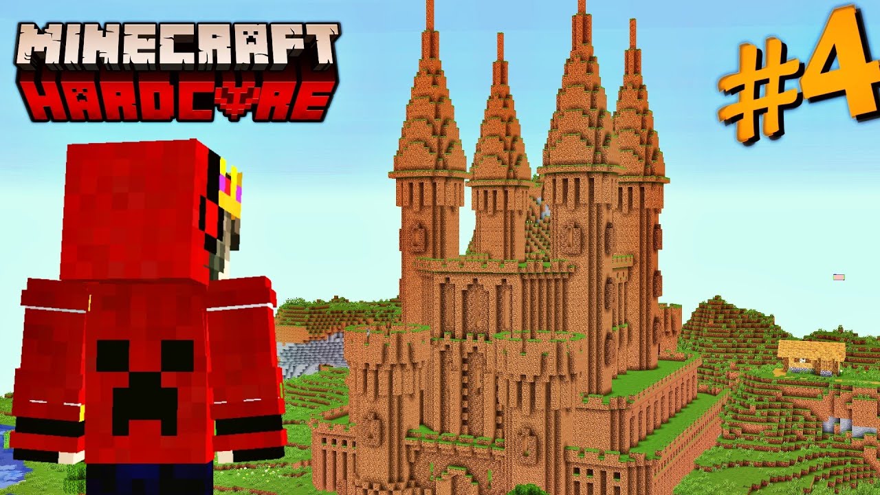 I Build The Most Over The Top Dirt CASTLE in Minecraft Hardcore - YouTube