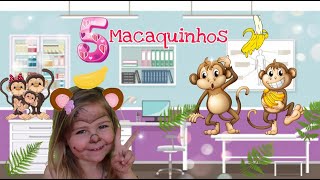 Video thumbnail of "Cinco macaquinhos(five Little Monkeys)"